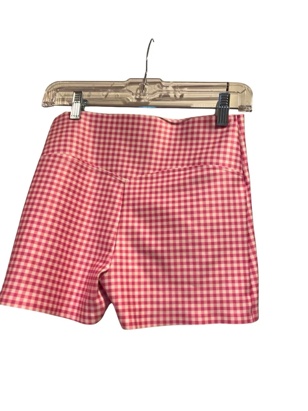 NWT Alo Yoga Gingham Sleek Bra Tank/High-Waist Sleek Short Set Size:M
